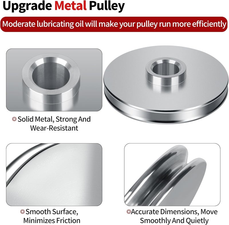 Pulems Garage Door Parts Opener Pulley 144C56, Aluminum Metal Pulley Compatible with Chamberlain, LiftMaster, Craftsman Opener Models - Replacement Cable Chain Drive Pulley Assembly for 1/2 & 1/3 HP Openers - Image 4